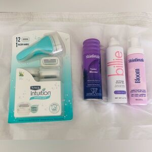 intuition bundle 🪒 a pack of 12 refills and 1 razor with 3 shaving foams…